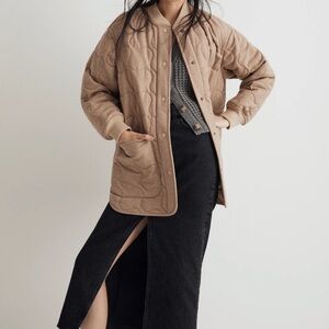 Madewell Quilted Oversized Bomber Jacket